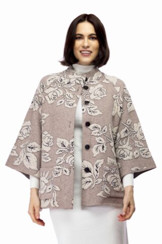 8745-CH Chaqueta jacquard flores bols.